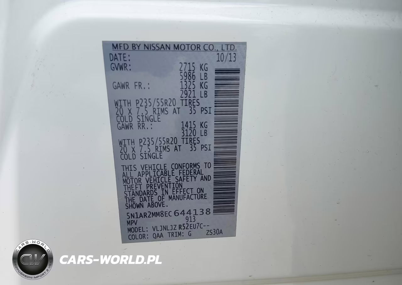 2014 Nissan Pathfinder Platinum VIN:5N1AR2MM8EC644138 - 9