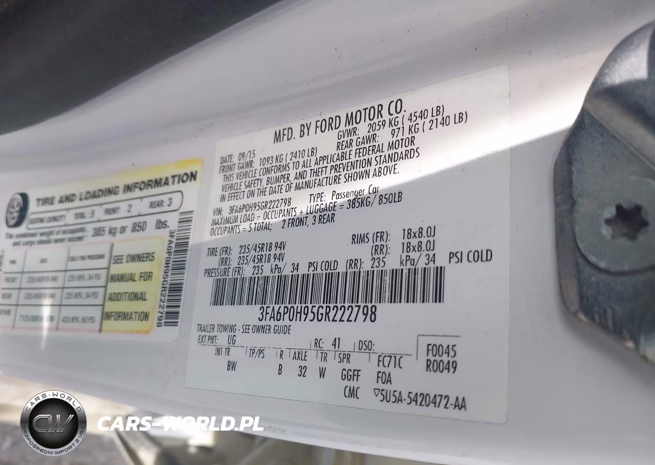2016 Ford Fusion Se VIN:3FA6P0H95GR222798 - 9