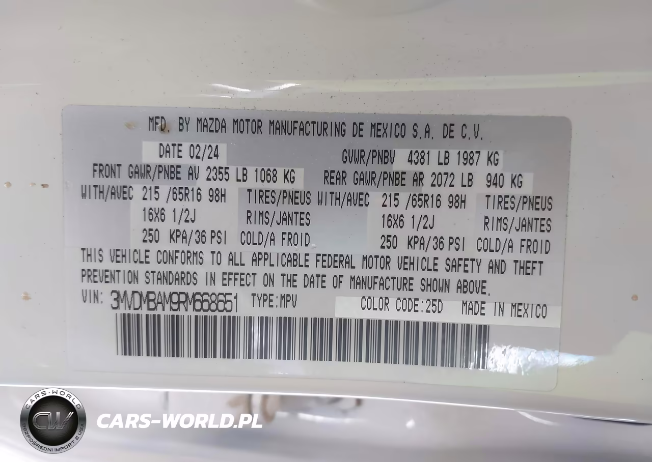 2024 Mazda Cx-30 2.5 S VIN:3MVDMBAM9RM668651 - 9