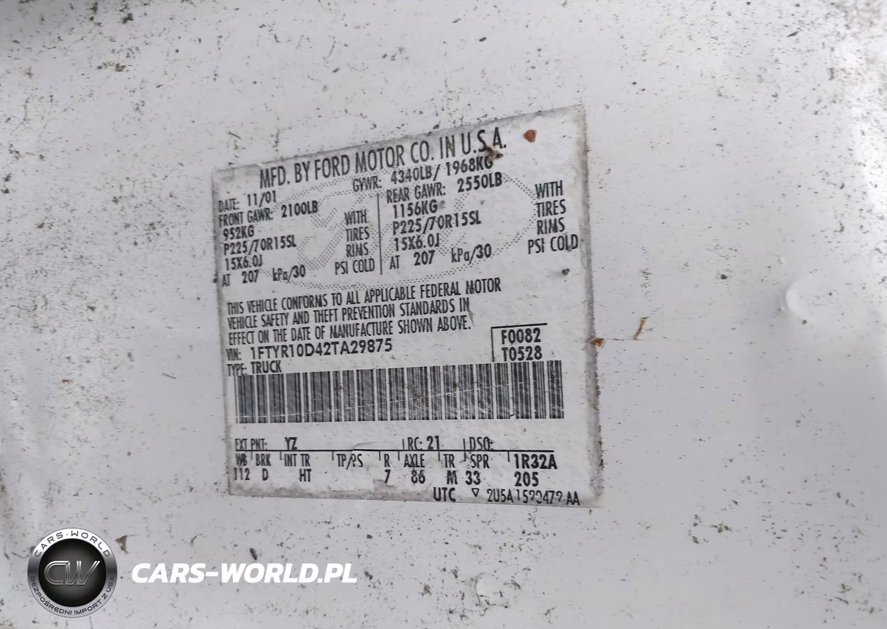 2002 Ford Ranger Xl-Xlt VIN:1FTYR10D42TA29875 - 9