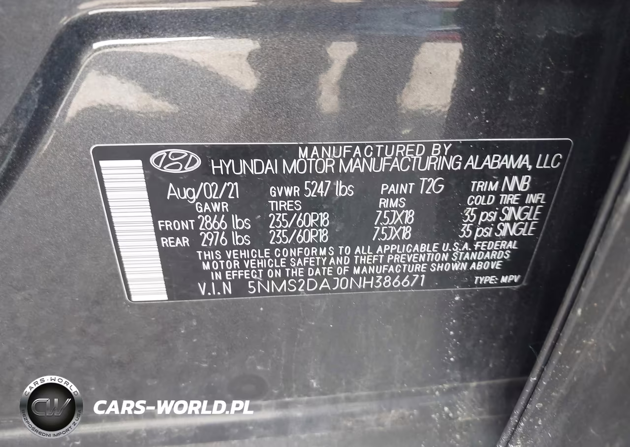 2022 Hyundai Santa Fe Sel VIN:5NMS2DAJ0NH386671 - 9