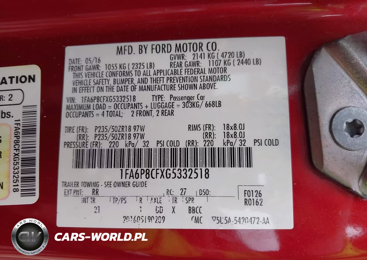 2016 Ford Mustang Gt VIN:1FA6P8CFXG5332518 - 9
