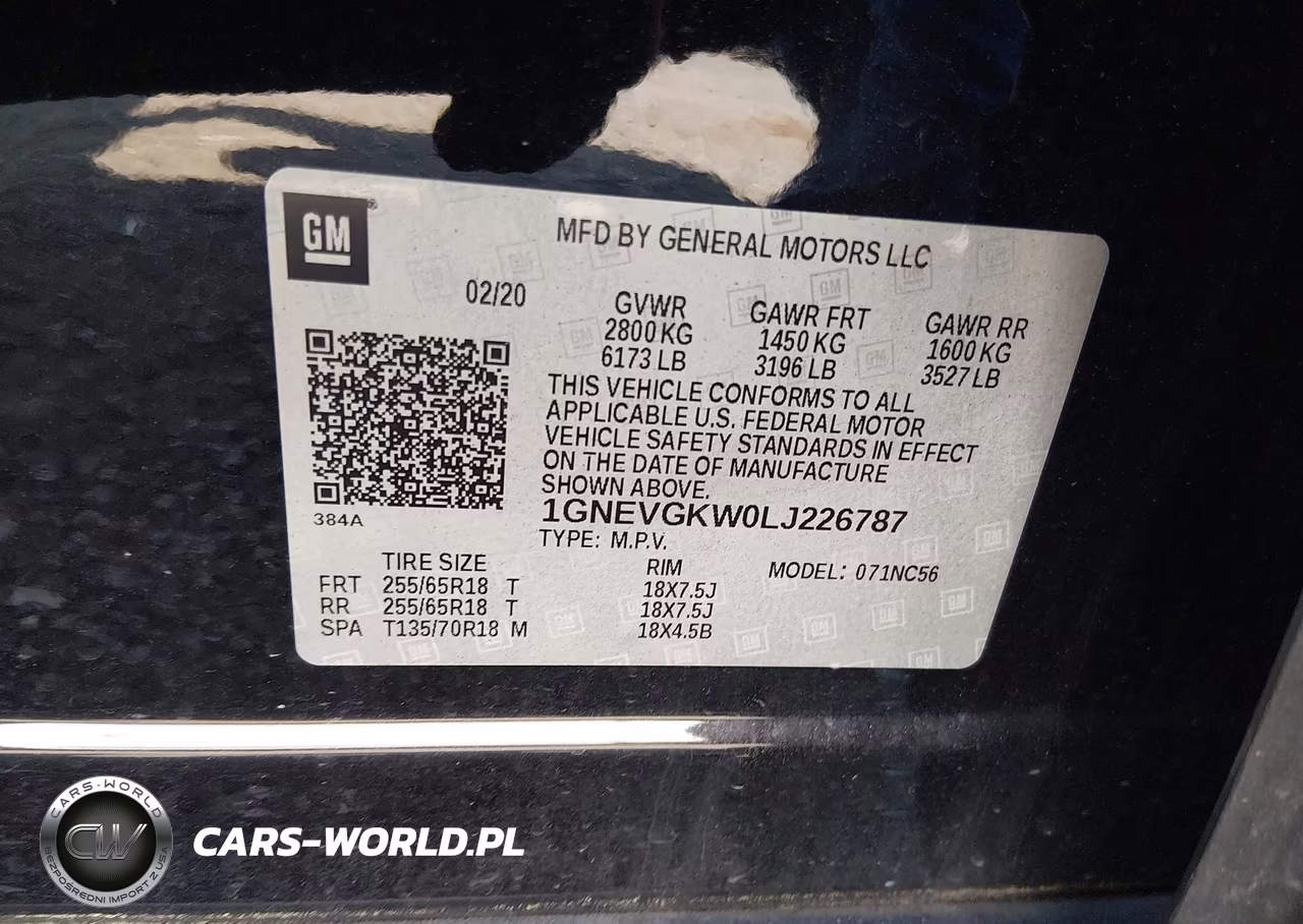 2020 Chevrolet Traverse Awd Lt Cloth VIN:1GNEVGKW0LJ226787 - 9