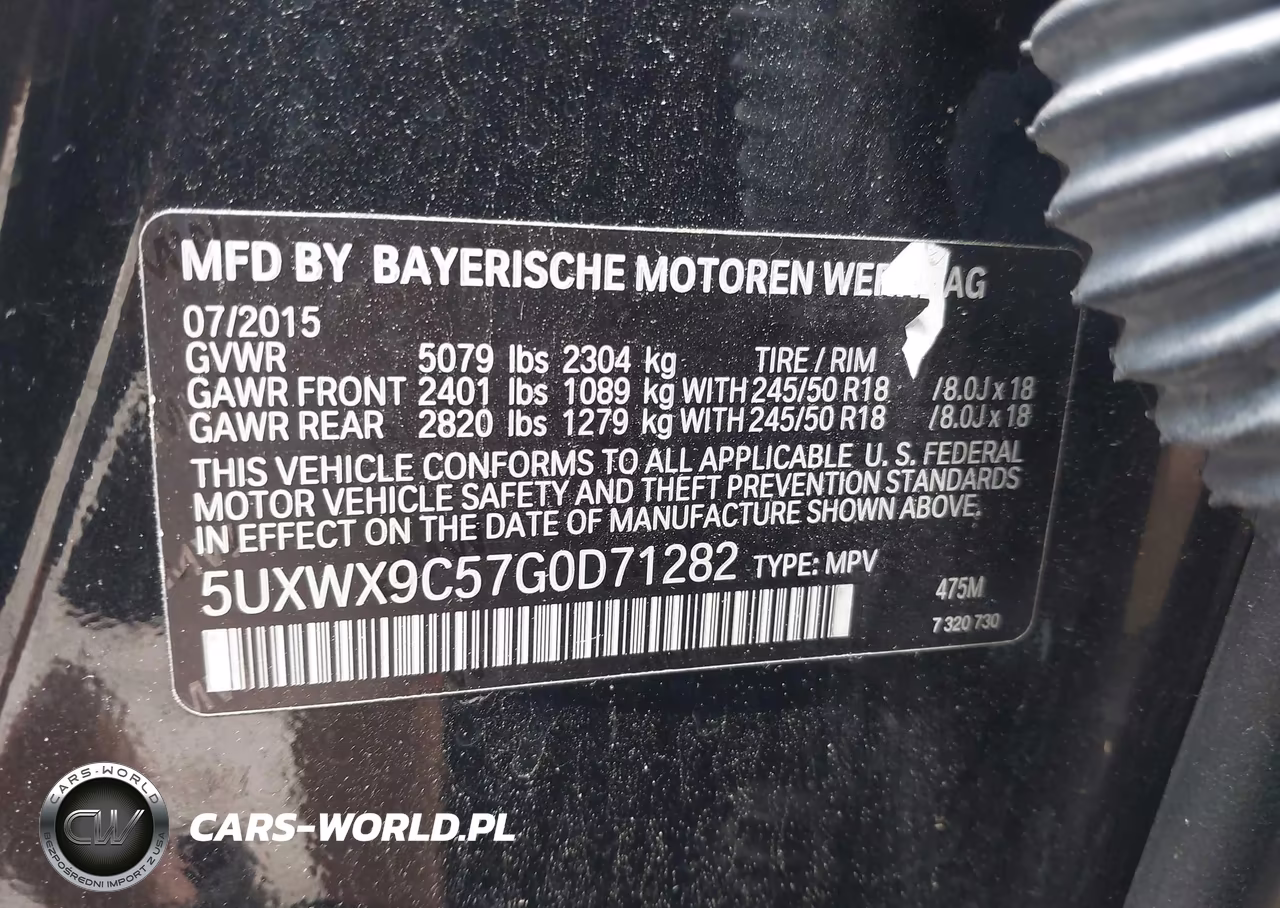 2016 BMW X3 xDrive28I VIN:5UXWX9C57G0D71282 - 9