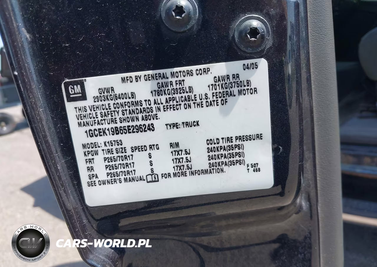 2005 Chevrolet Silverado 1500 Z71 VIN:1GCEK19B65E296243 - 9