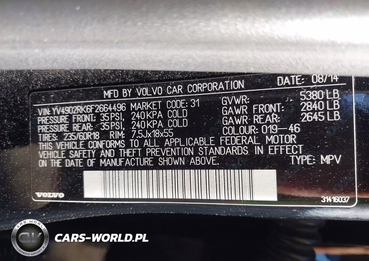 2015 Volvo Xc60 T6 VIN:YV4902RK6F2664496 - 9