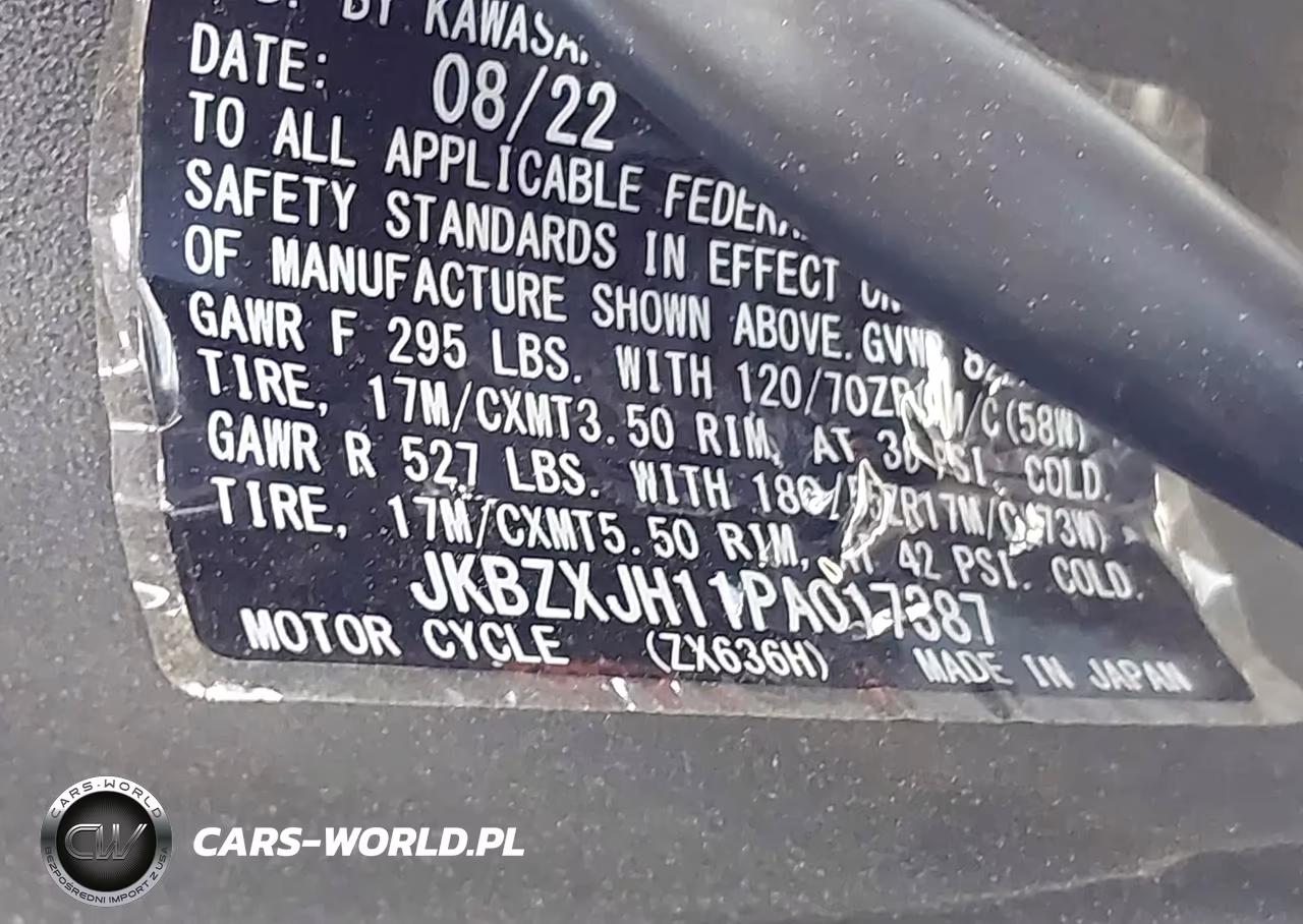 2023 Kawasaki Zx636 K VIN:JKBZXJH11PA017387 - 10
