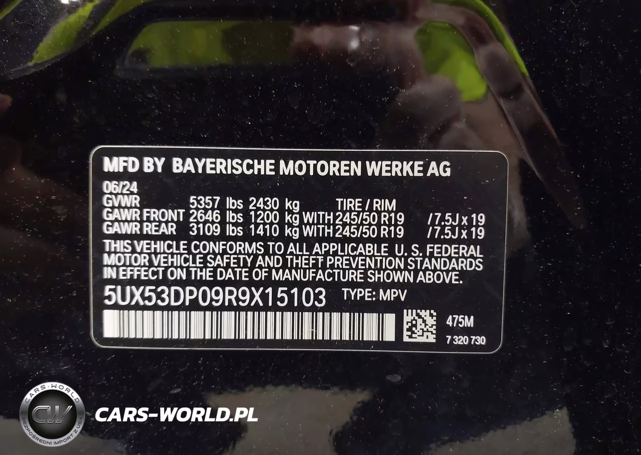 2024 BMW X3 xDrive30I VIN:5UX53DP09R9X15103 - 9