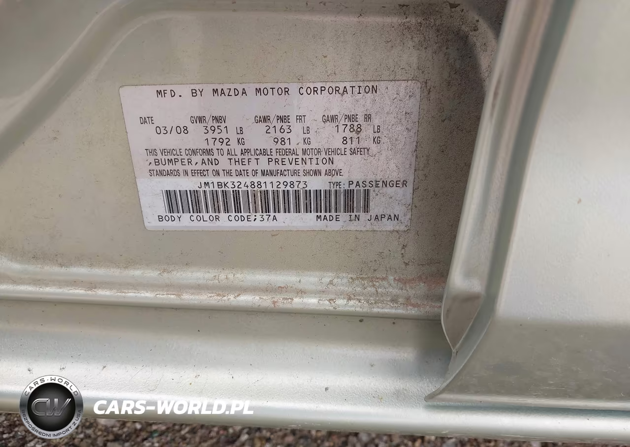 2008 Mazda Mazda3 S Sport VIN:JM1BK324881129873 - 9