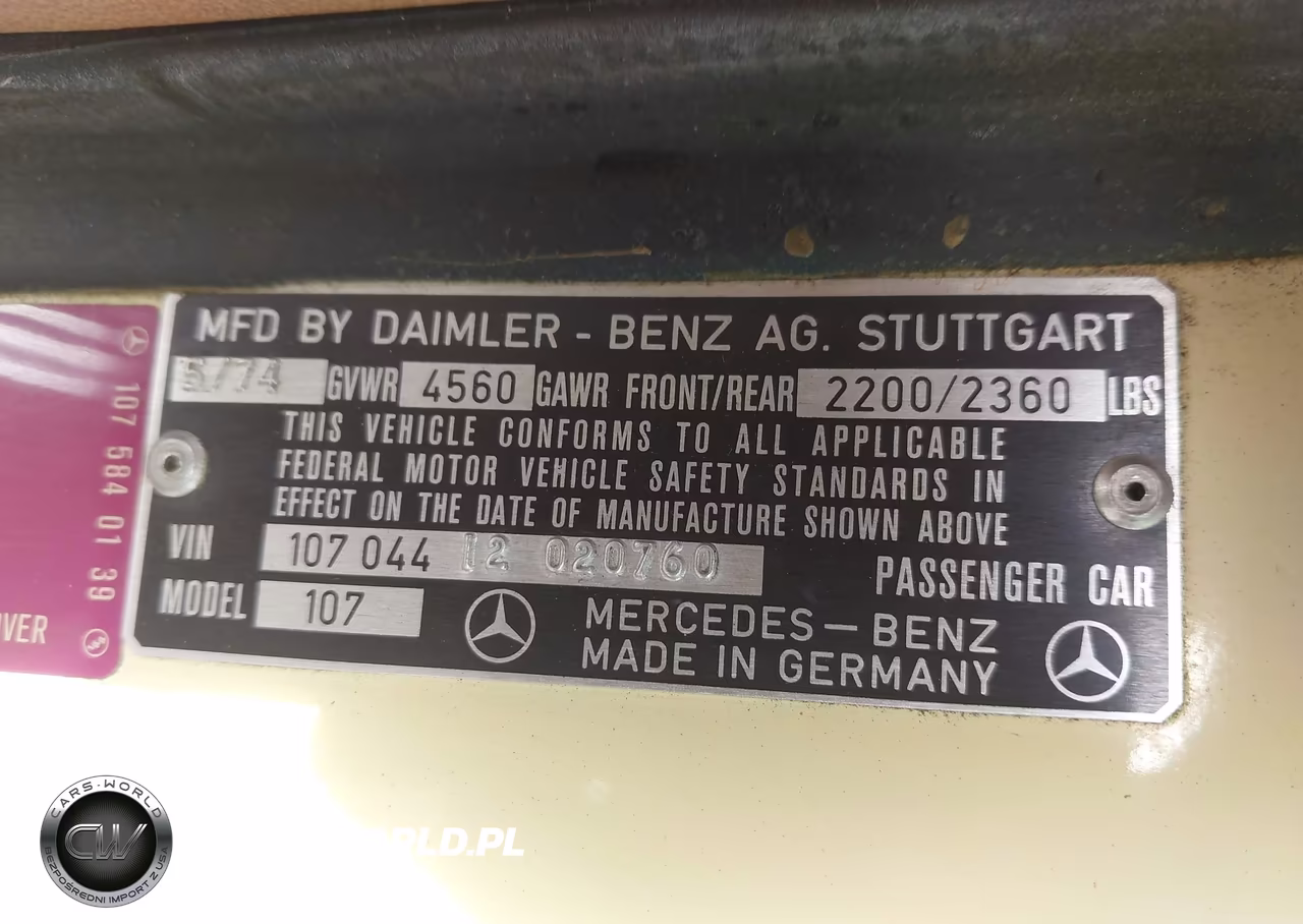 1974 Mercedes-Benz Sl Convertible VIN:10704412020760 - 9