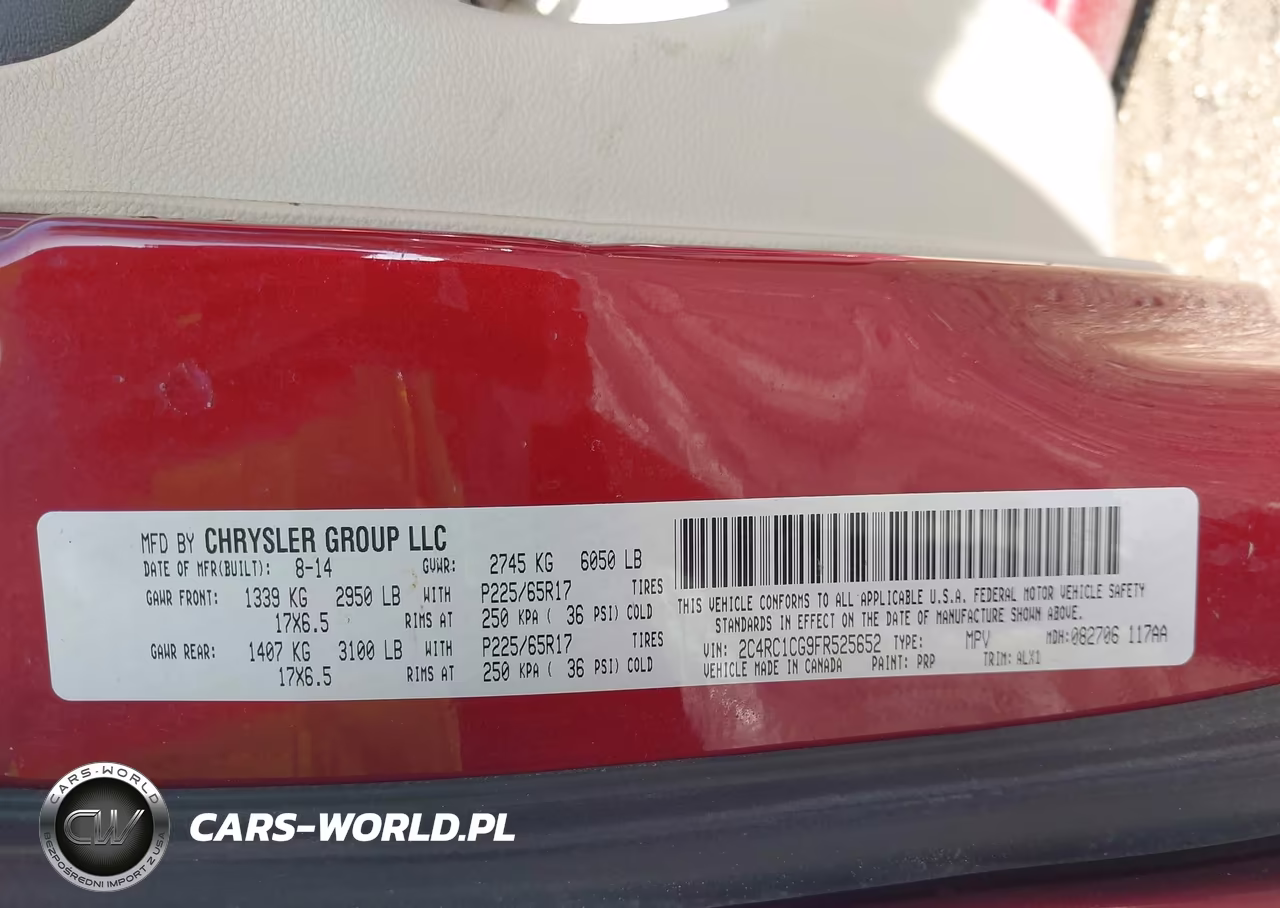 2015 Chrysler Town & Country Touring-L VIN:2C4RC1CG9FR525652 - 9
