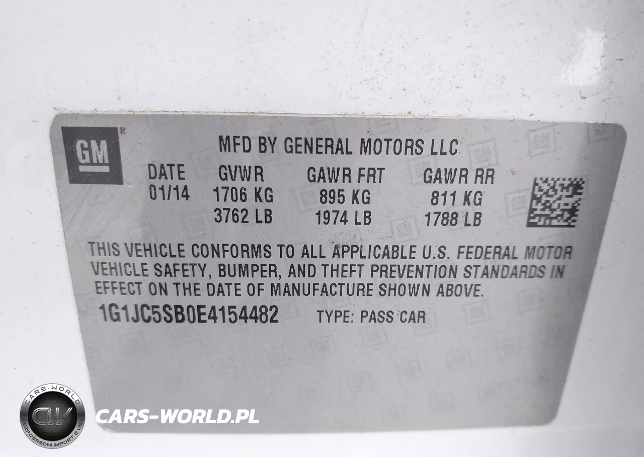 2014 Chevrolet Sonic Lt Auto VIN:1G1JC5SB0E4154482 - 9