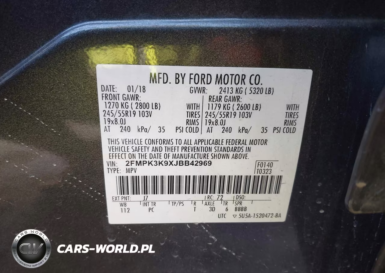 2018 Ford Edge Titanium VIN:2FMPK3K9XJBB42969 - 9