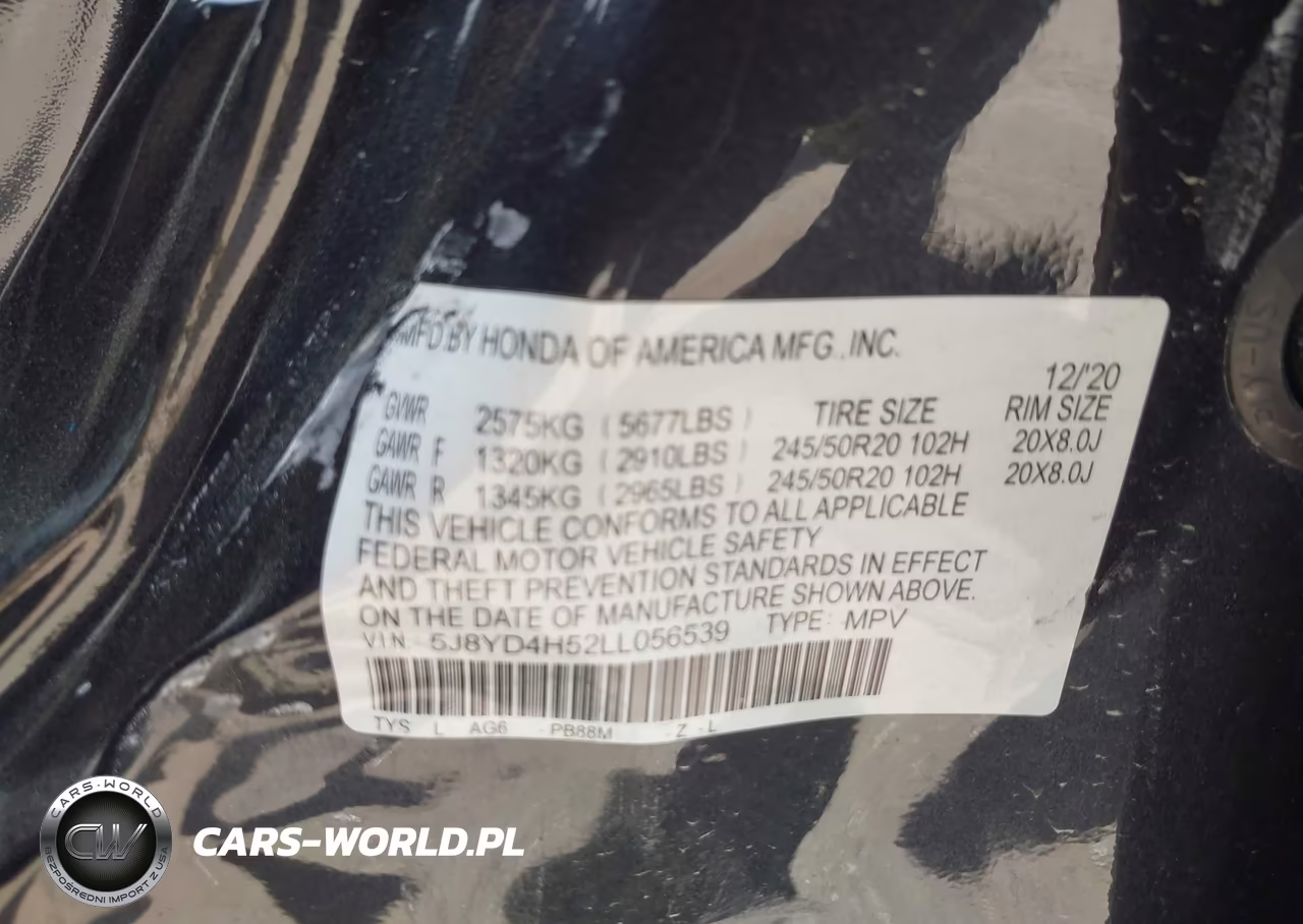 2020 Acura Mdx Technology Package VIN:5J8YD4H52LL056539 - 9
