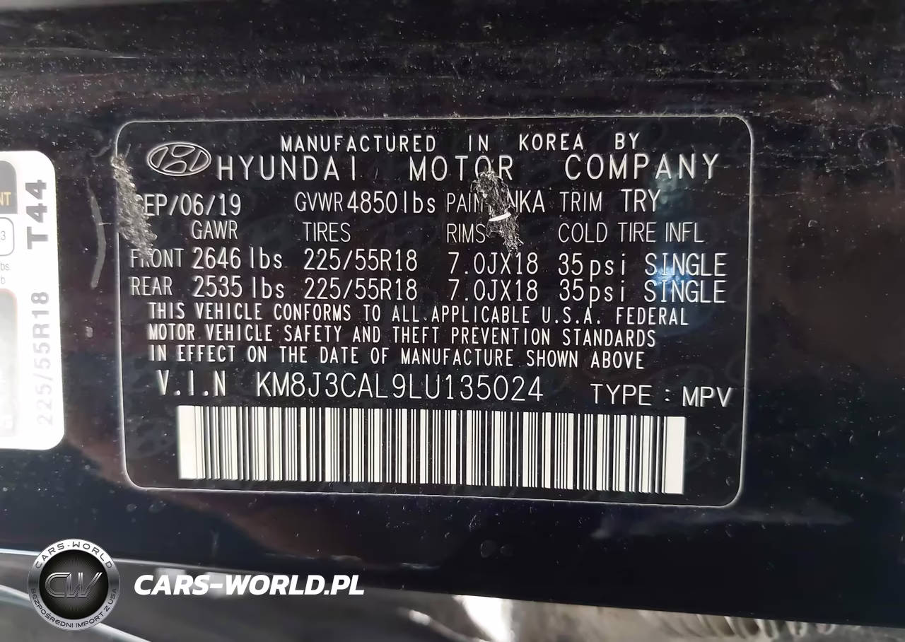 2020 Hyundai Tucson Sel VIN:KM8J3CAL9LU135024 - 9
