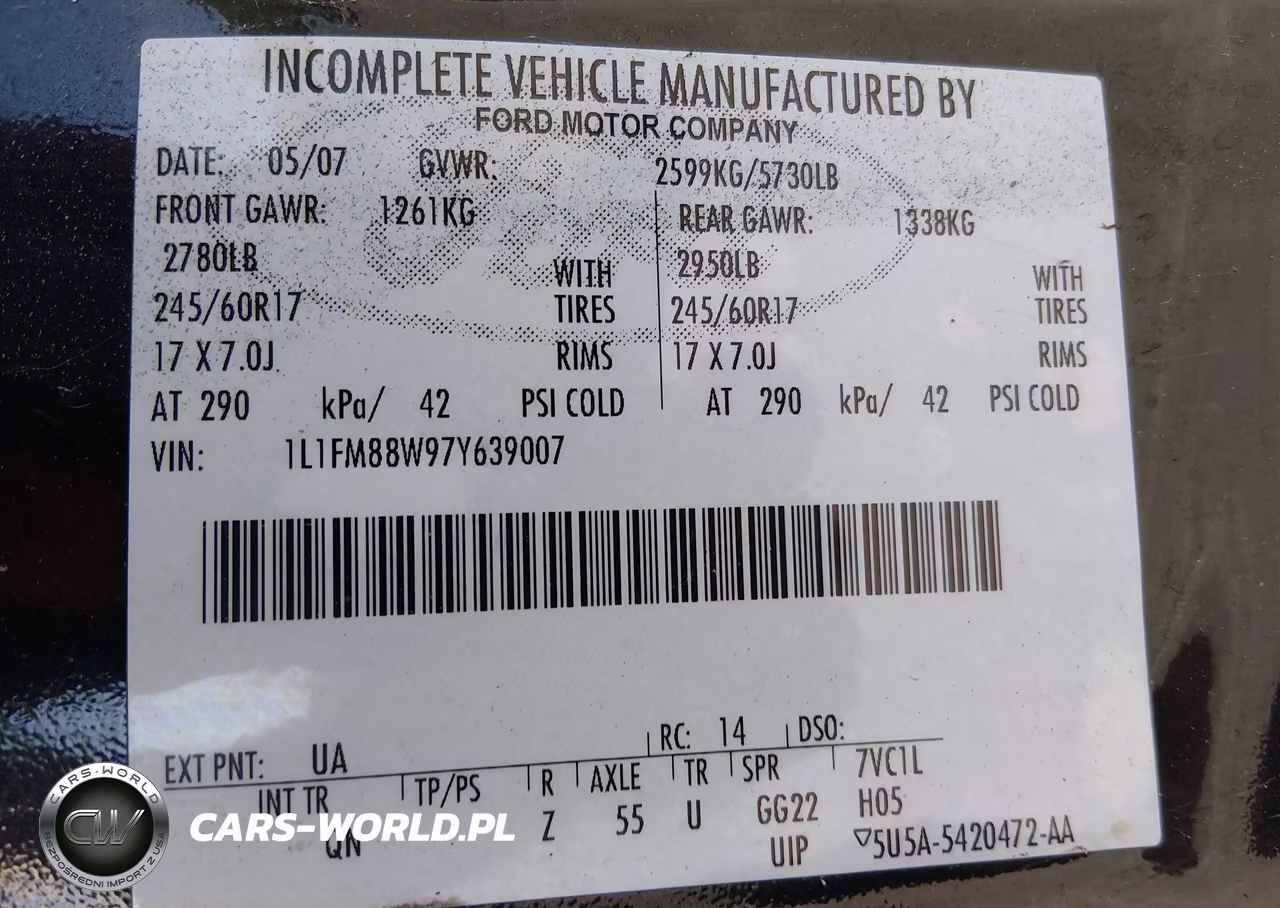 2007 Lincoln Town Car Executive VIN:1L1FM88W97Y639007 - 9
