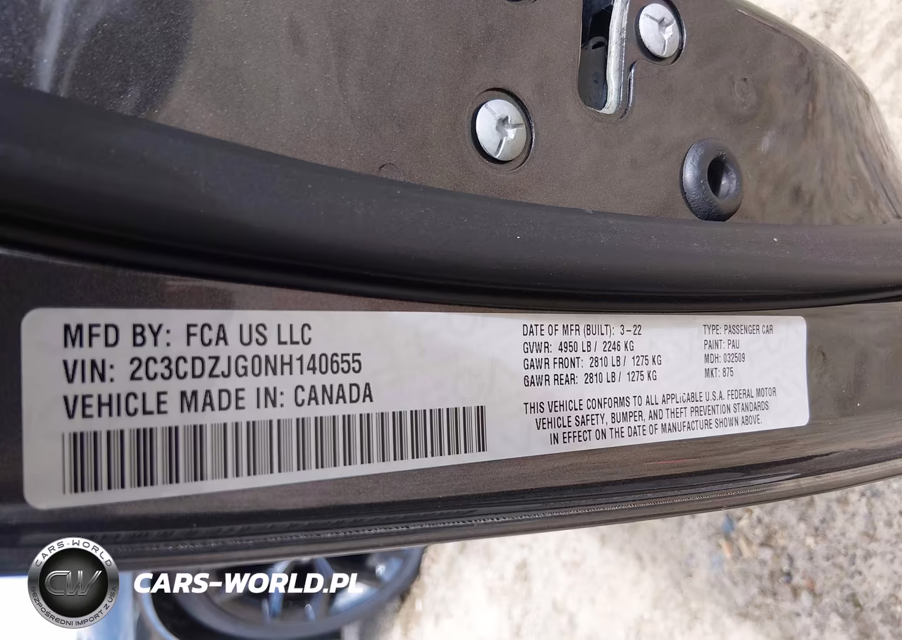2022 Dodge Challenger Gt VIN:2C3CDZJG0NH140655 - 9