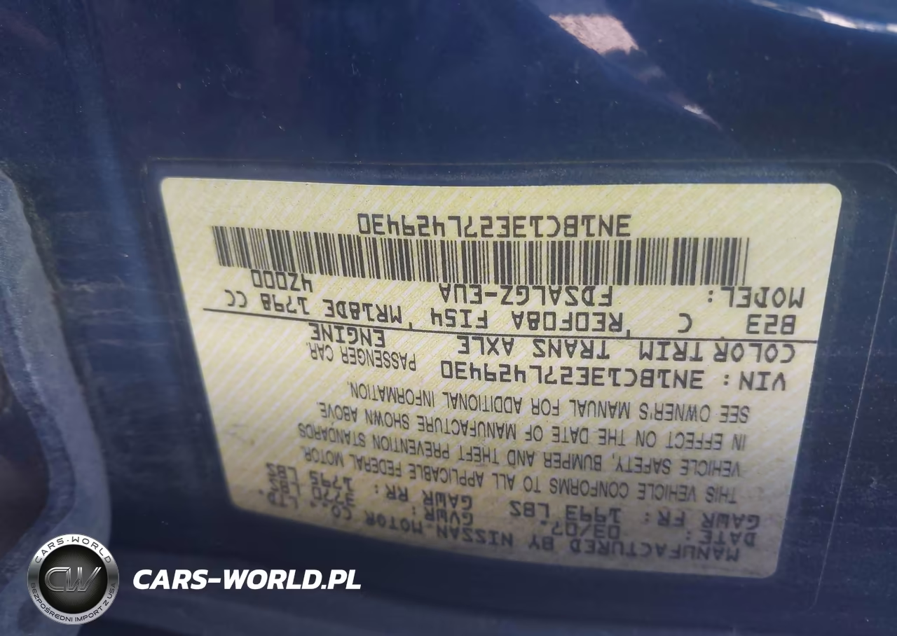 2007 Nissan Versa 1.8Sl VIN:3N1BC13E27L429430 - 9