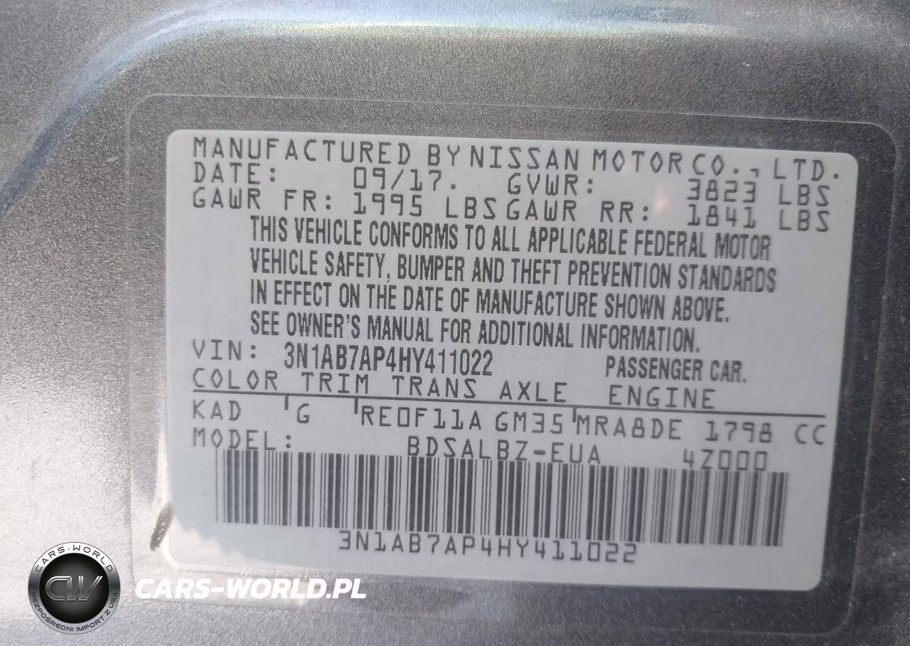 2017 Nissan Sentra S VIN:3N1AB7AP4HY411022 - 9