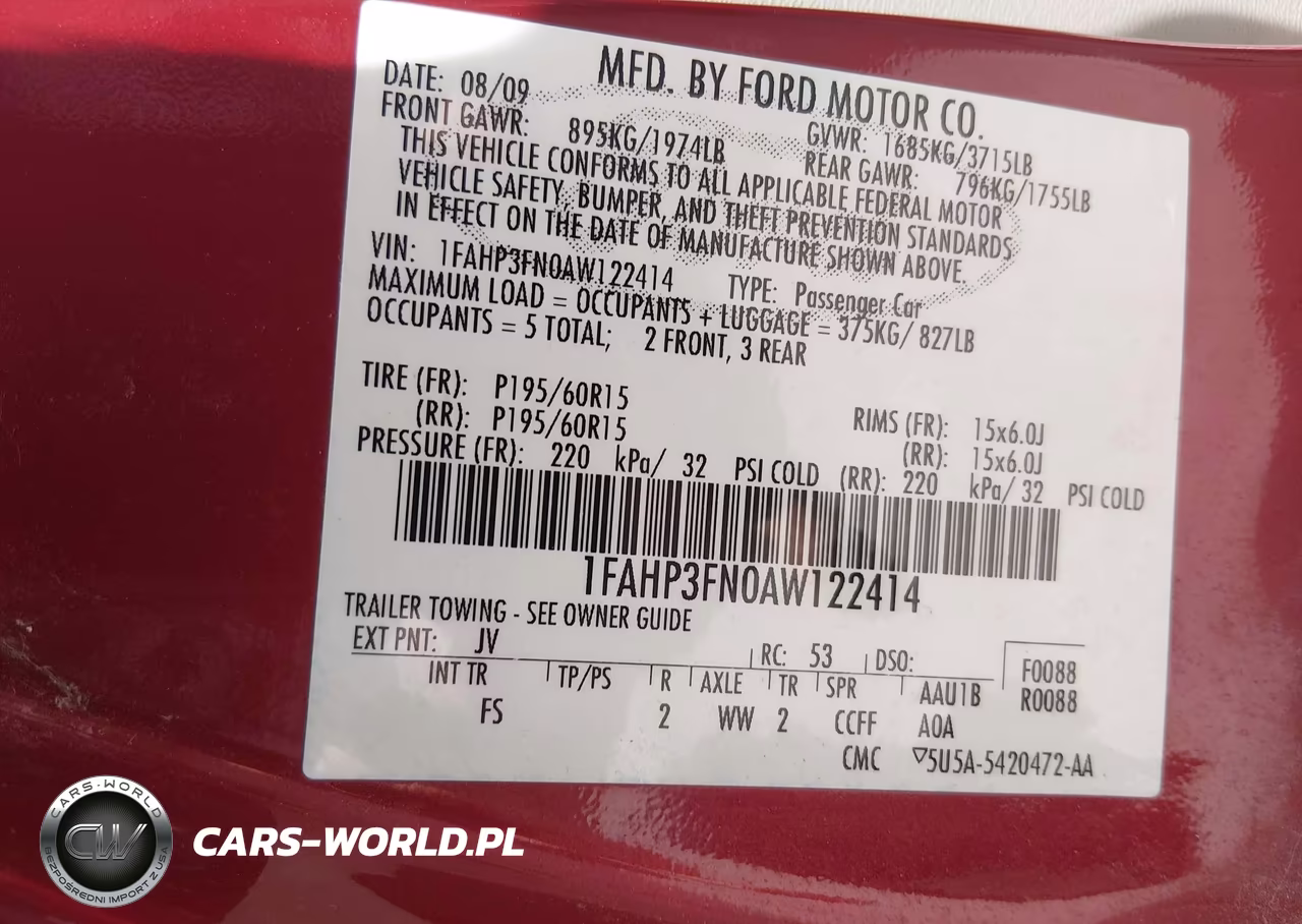 2010 Ford Focus Se VIN:1FAHP3FN0AW122414 - 9