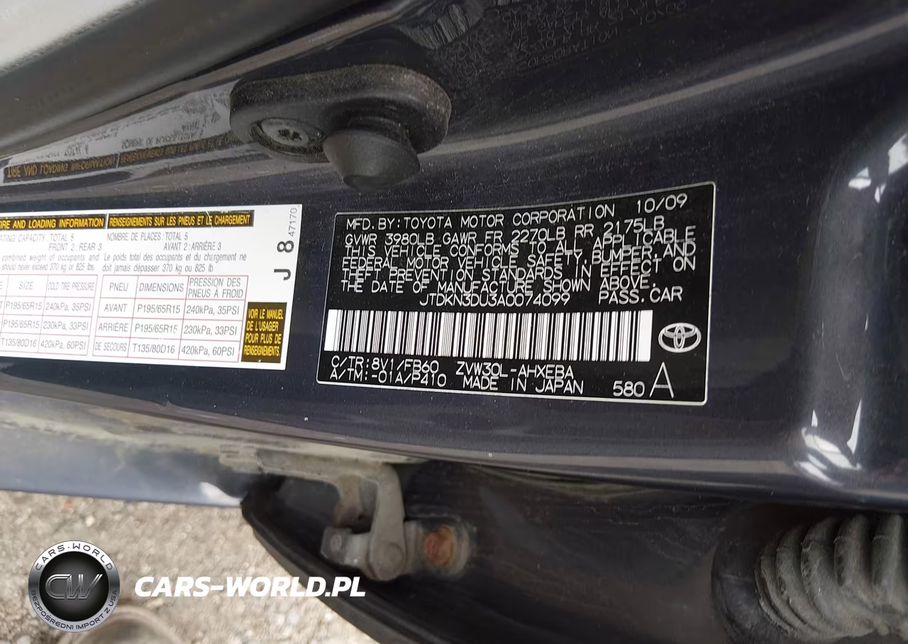 2010 Toyota Prius Iii VIN:JTDKN3DU3A0074099 - 9