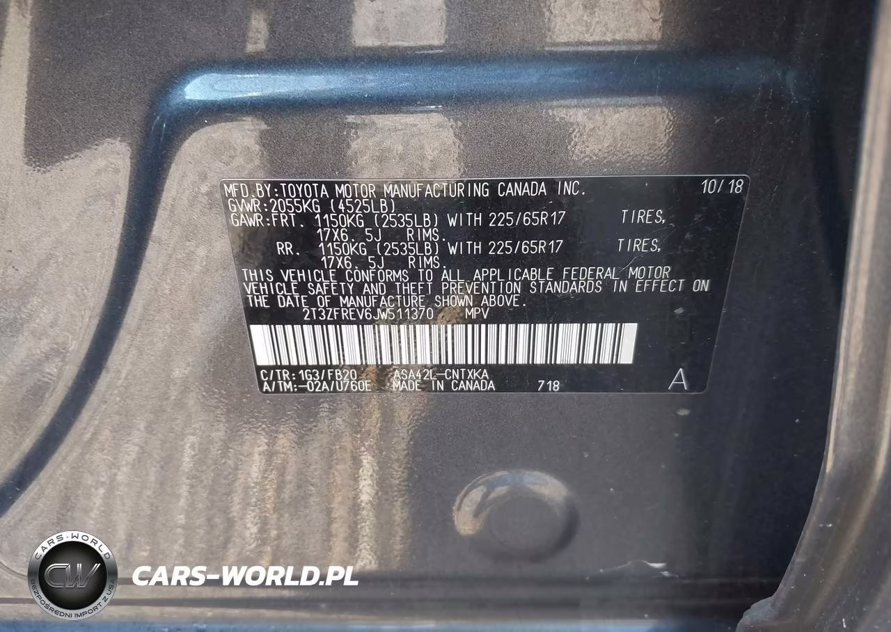 2018 Toyota Rav4 Le VIN:2T3ZFREV6JW511370 - 9