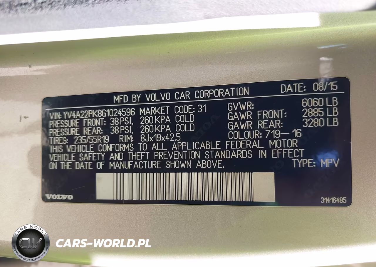 2016 Volvo Xc90 T6 Momentum VIN:YV4A22PK8G1024596 - 9