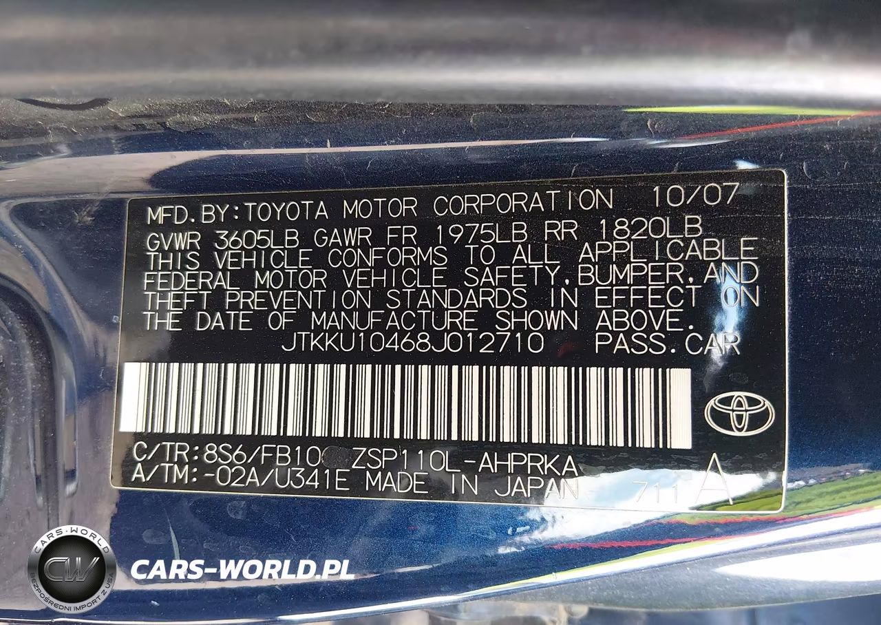 2008 Scion Xd VIN:JTKKU10468J012710 - 9