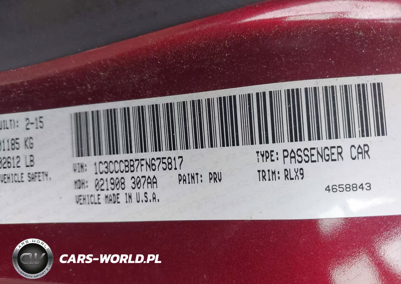 2015 Chrysler 200 S VIN:1C3CCCBB7FN675817 - 9