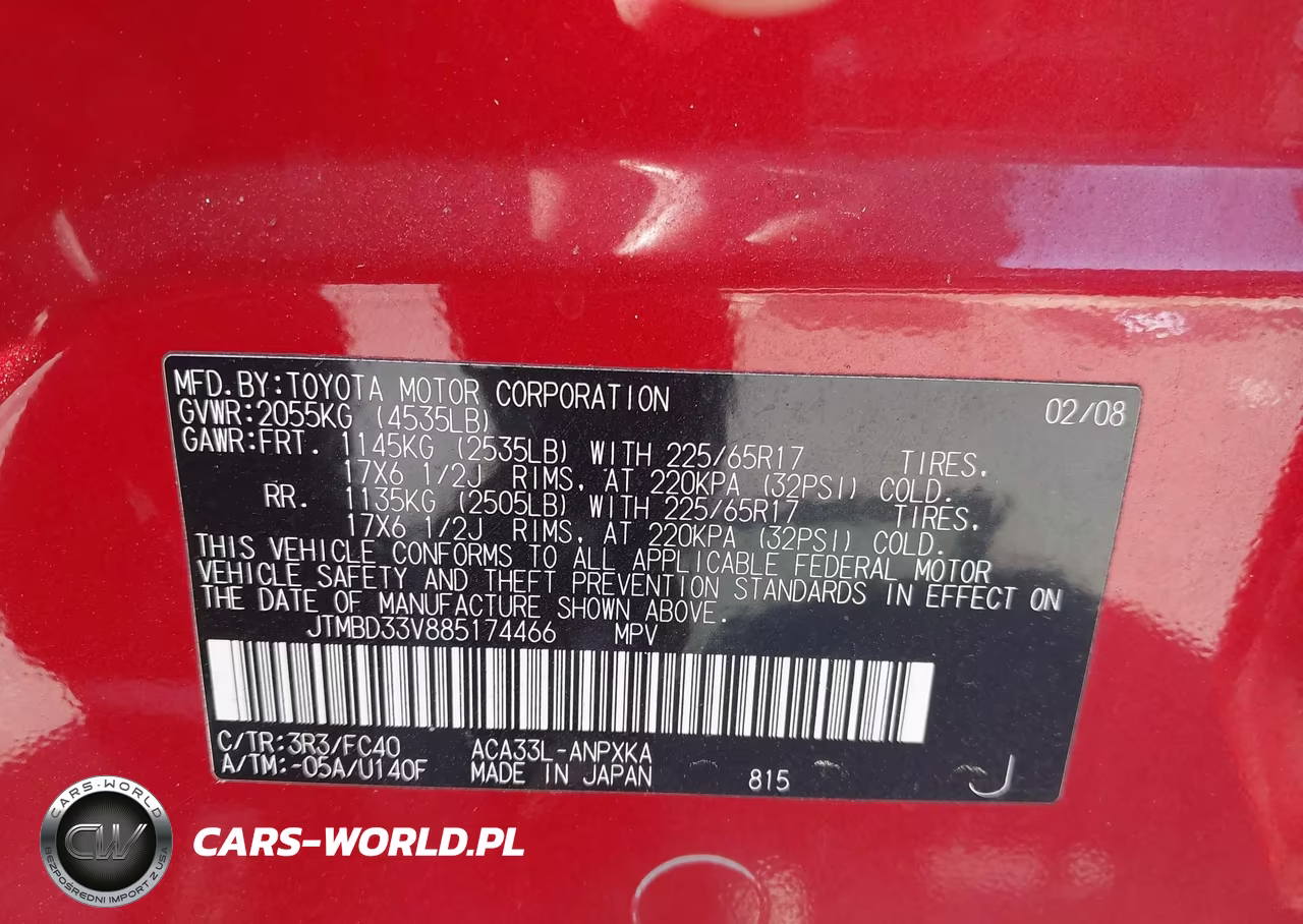 2008 Toyota Rav4 VIN:JTMBD33V885174466 - 9