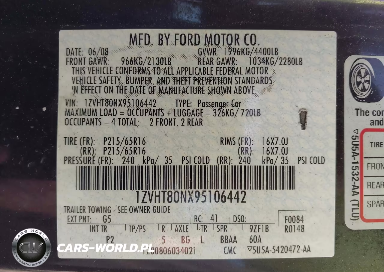 2009 Ford Mustang V6-V6 Premium VIN:1ZVHT80NX95106442 - 9