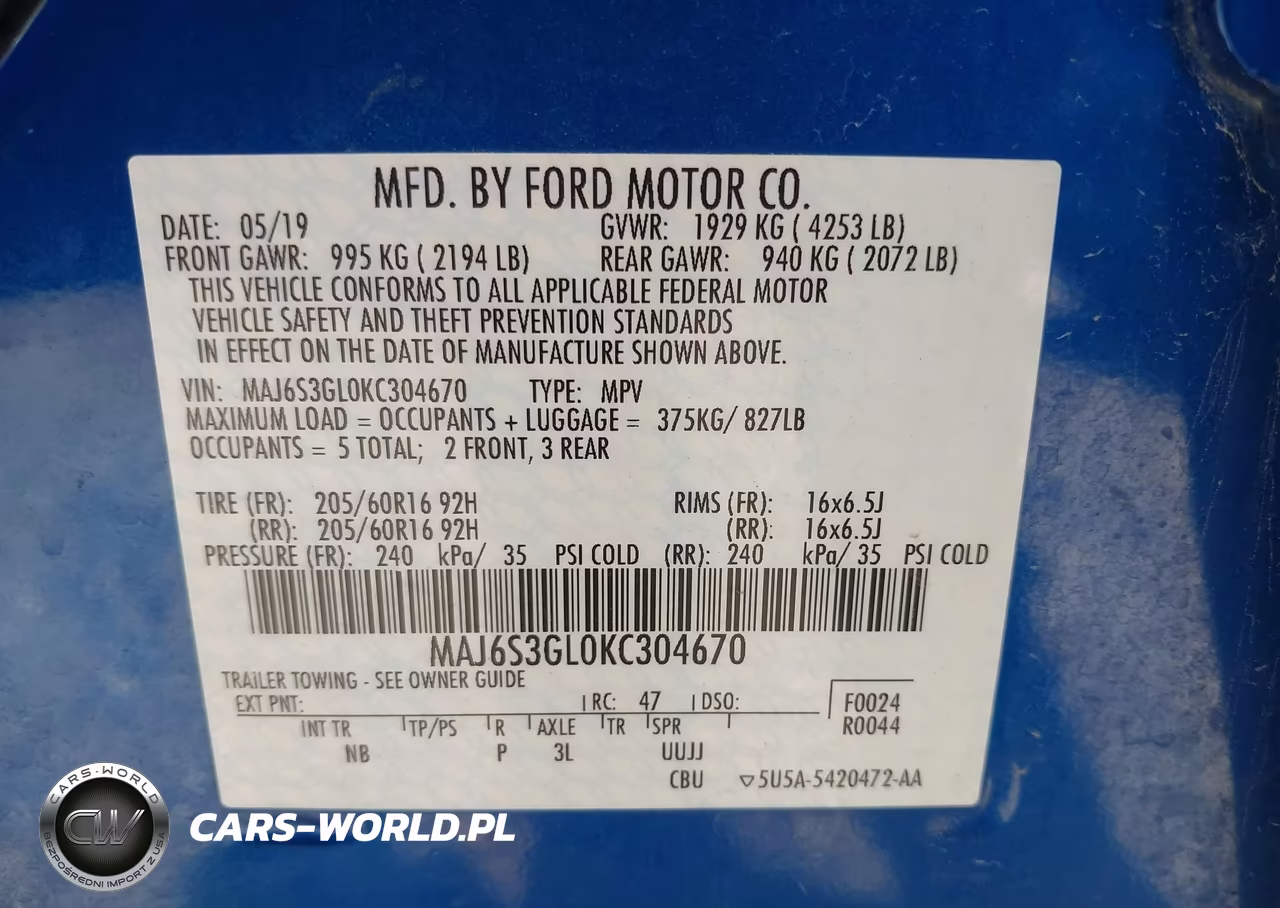 2019 Ford Ecosport Se VIN:MAJ6S3GL0KC304670 - 9