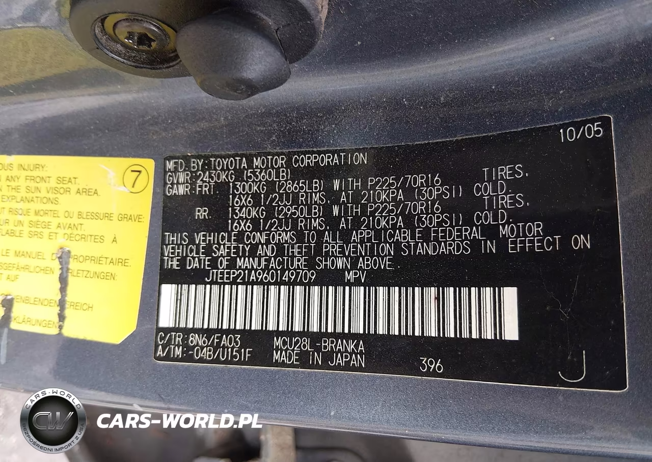 2006 Toyota Highlander V6 VIN:JTEEP21A960149709 - 9