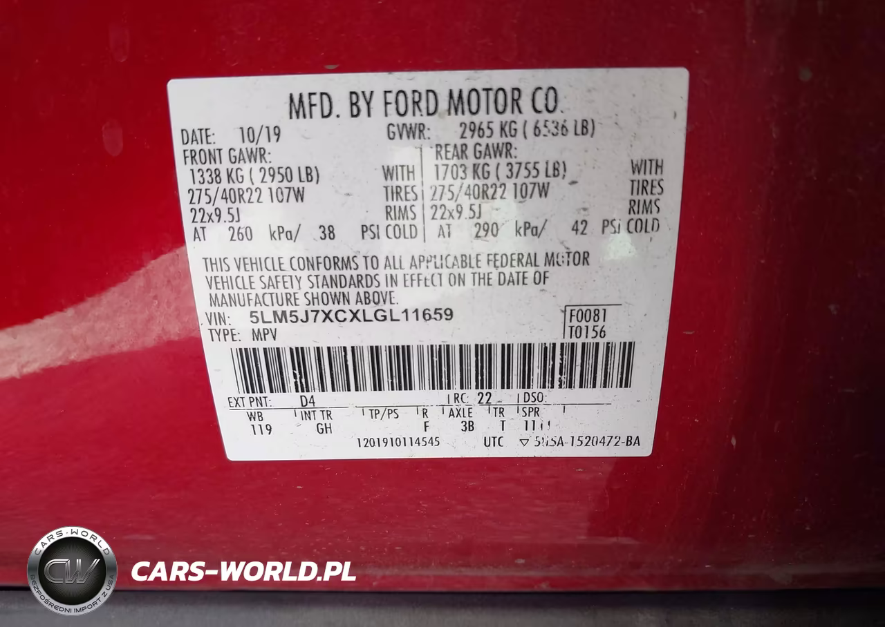 2020 Lincoln Aviator Reserve VIN:5LM5J7XCXLGL11659 - 9