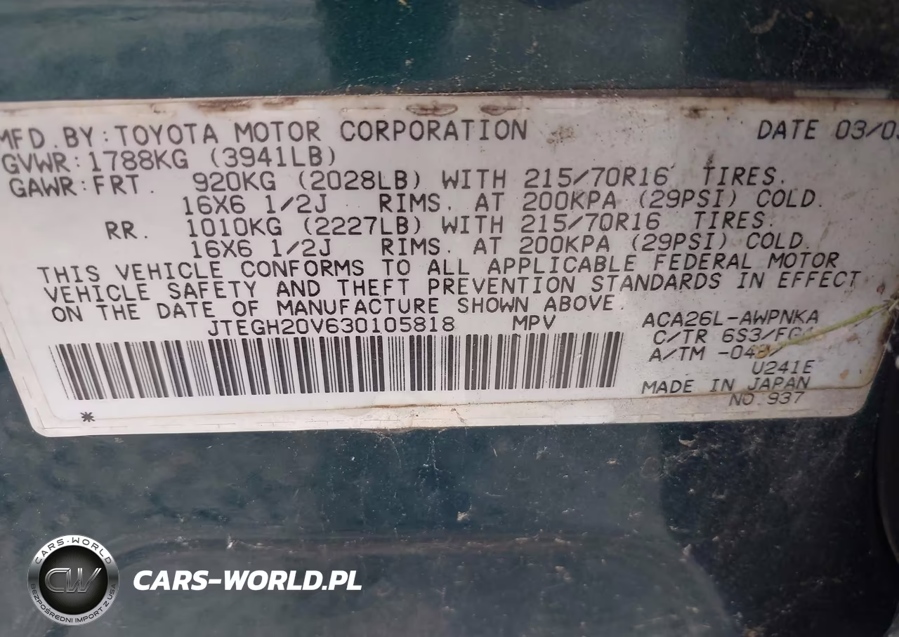 2003 Toyota Rav4 VIN:JTEGH20V630105818 - 9