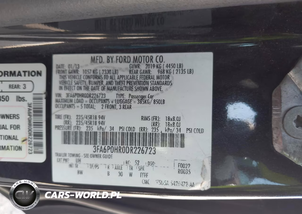 2013 Ford Fusion Se VIN:3FA6P0HR0DR226723 - 9