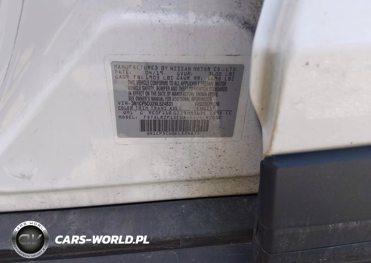 2019 Nissan Kicks S VIN:3N1CP5CU2KL524831 - 9