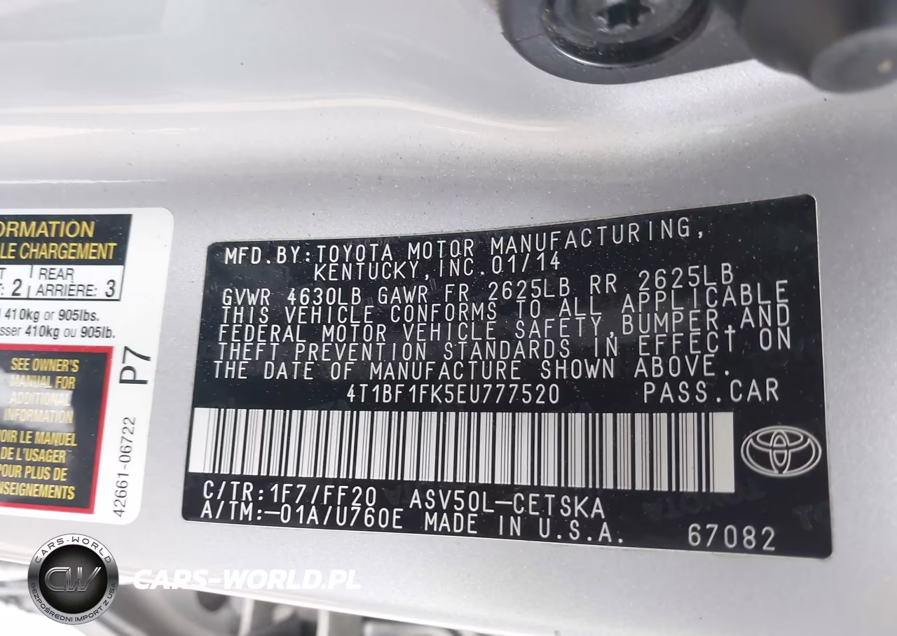 2014 Toyota Camry Se VIN:4T1BF1FK5EU777520 - 9
