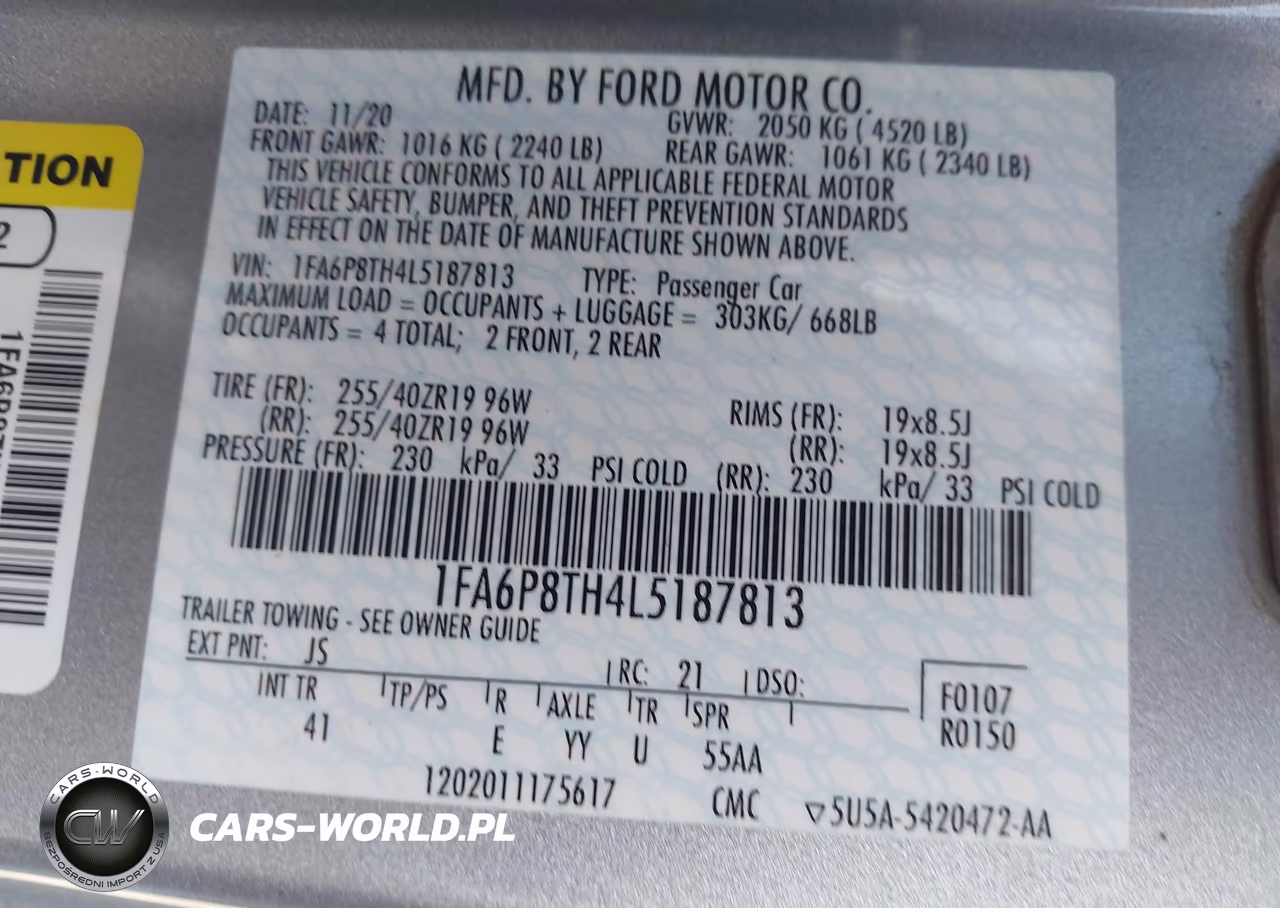 2020 Ford Mustang Ecoboost Premium Fastback VIN:1FA6P8TH4L5187813 - 9
