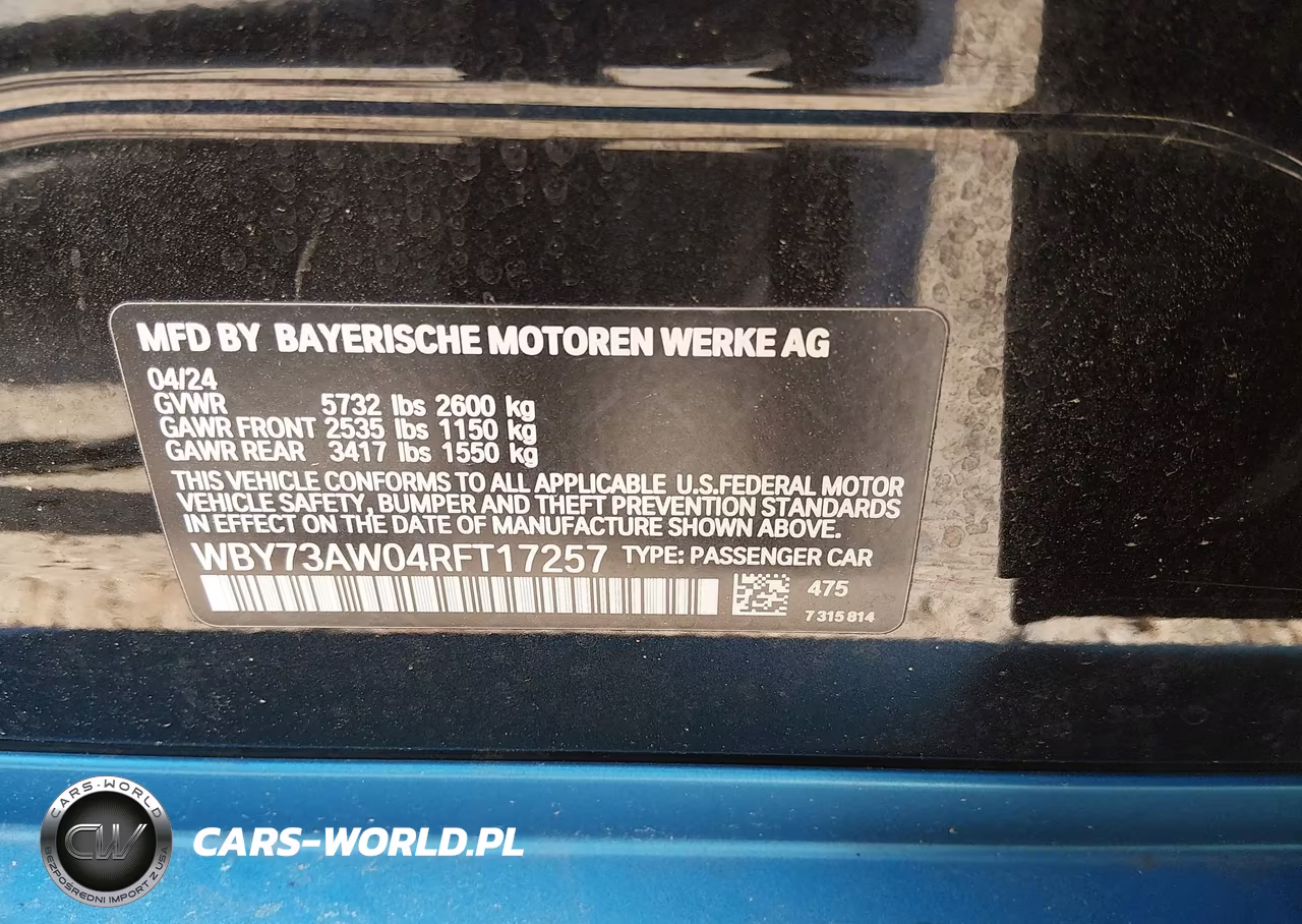 2024 BMW I4 Gran Coupe Edrive40 VIN:WBY73AW04RFT17257 - 9