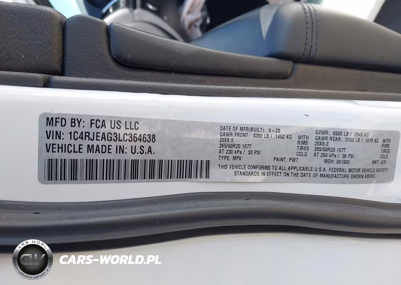 2020 Jeep Grand Cherokee Altitude 4X2 VIN:1C4RJEAG3LC364638 - 9
