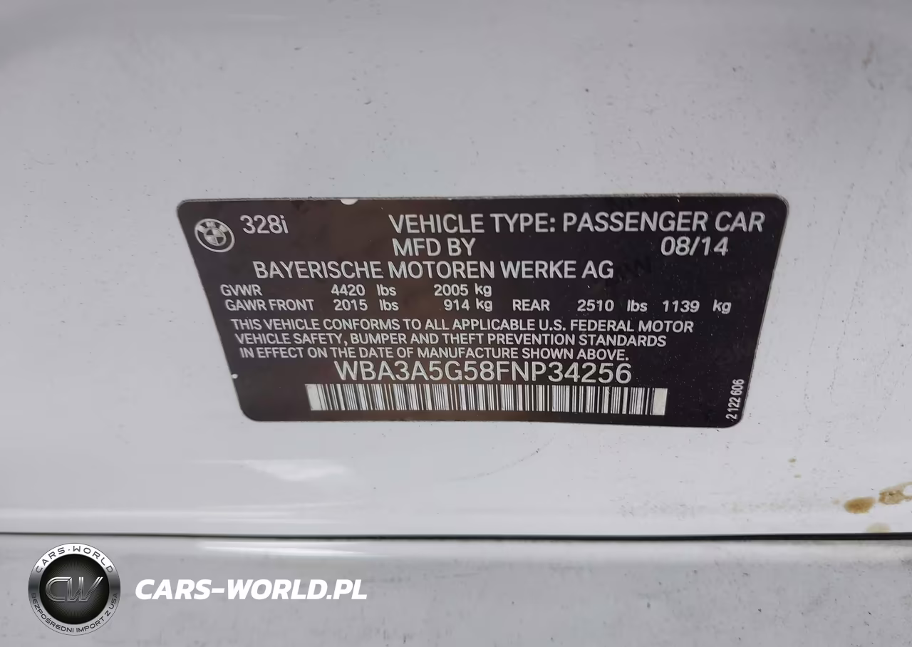 2015 BMW 328I VIN:WBA3A5G58FNP34256 - 9