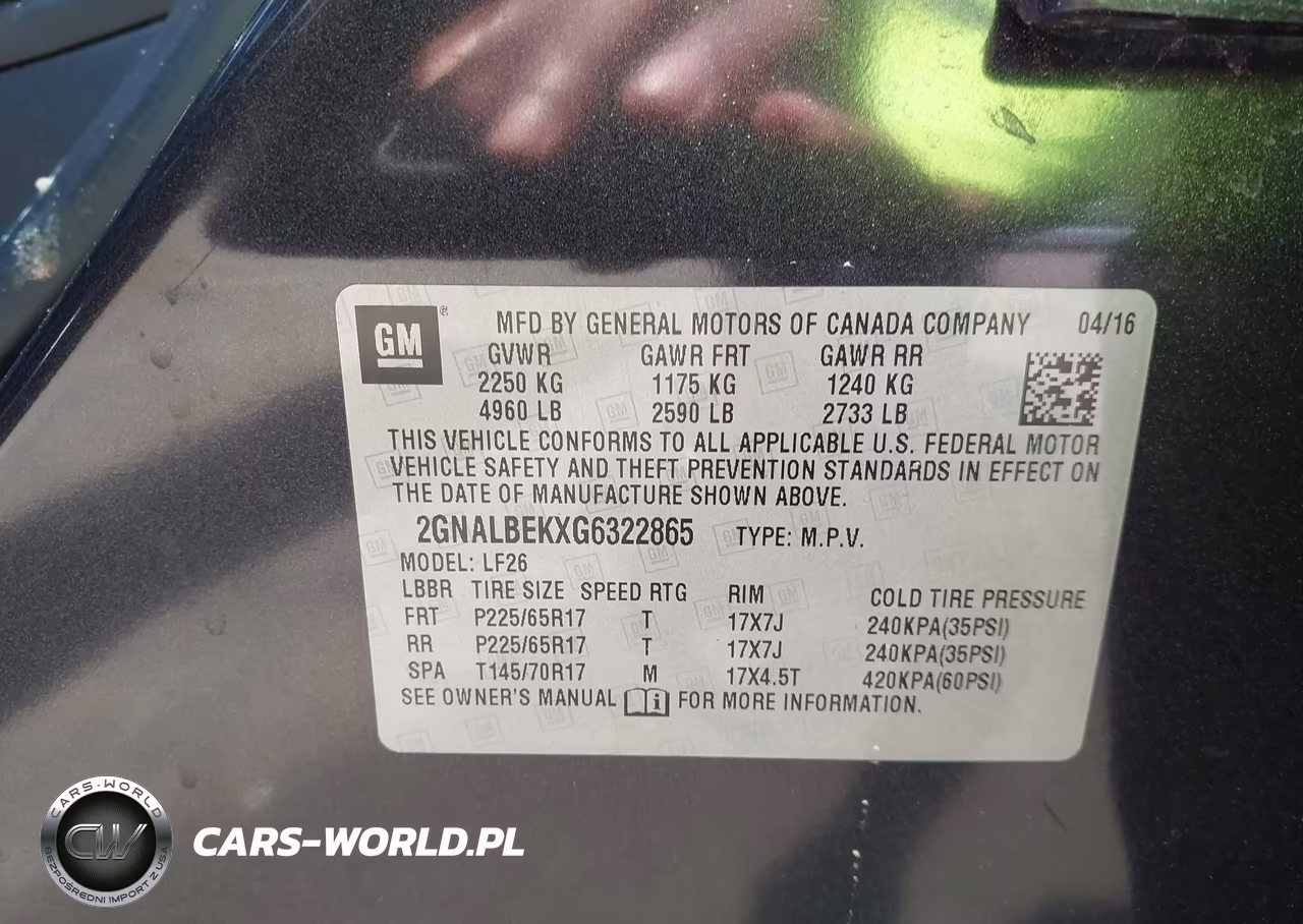 2016 Chevrolet Equinox Ls VIN:2GNALBEKXG6322865 - 9