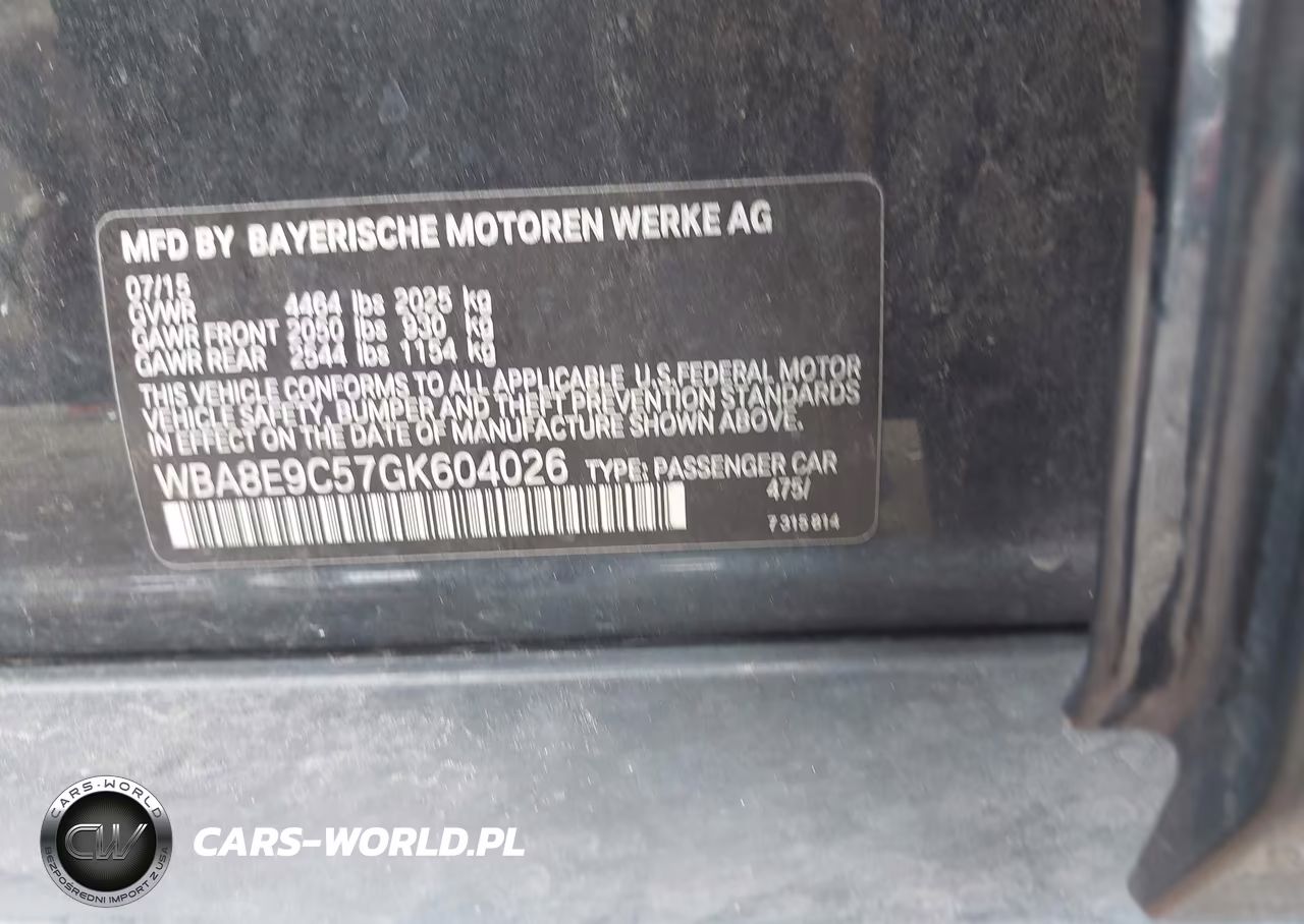 2016 BMW 3 Series 328I VIN:WBA8E9C57GK604026 - 9