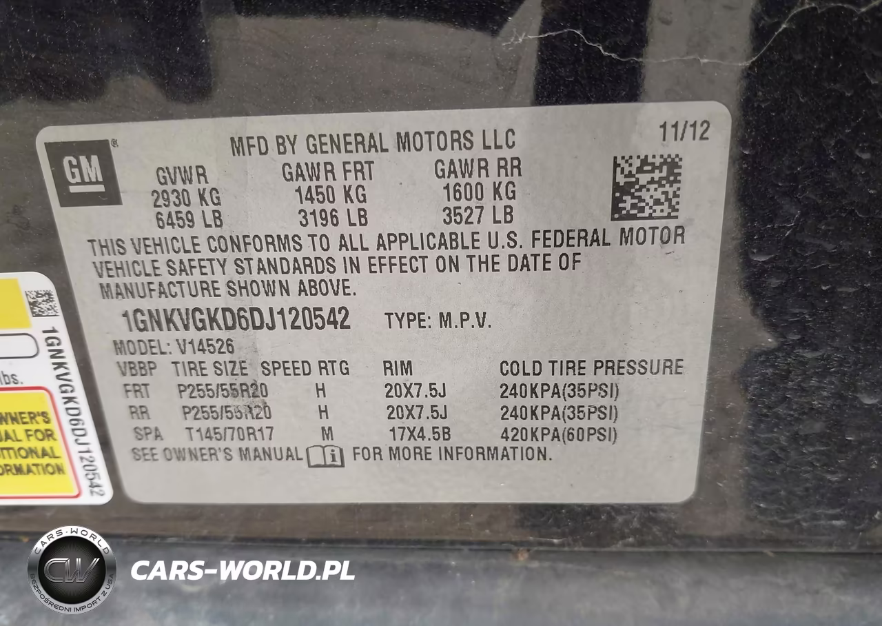 2013 Chevrolet Traverse 1Lt VIN:1GNKVGKD6DJ120542 - 9