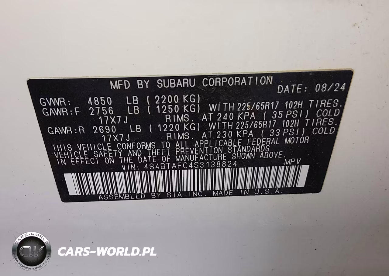 2025 Subaru Outback Premium VIN:4S4BTAFC4S3138824 - 9