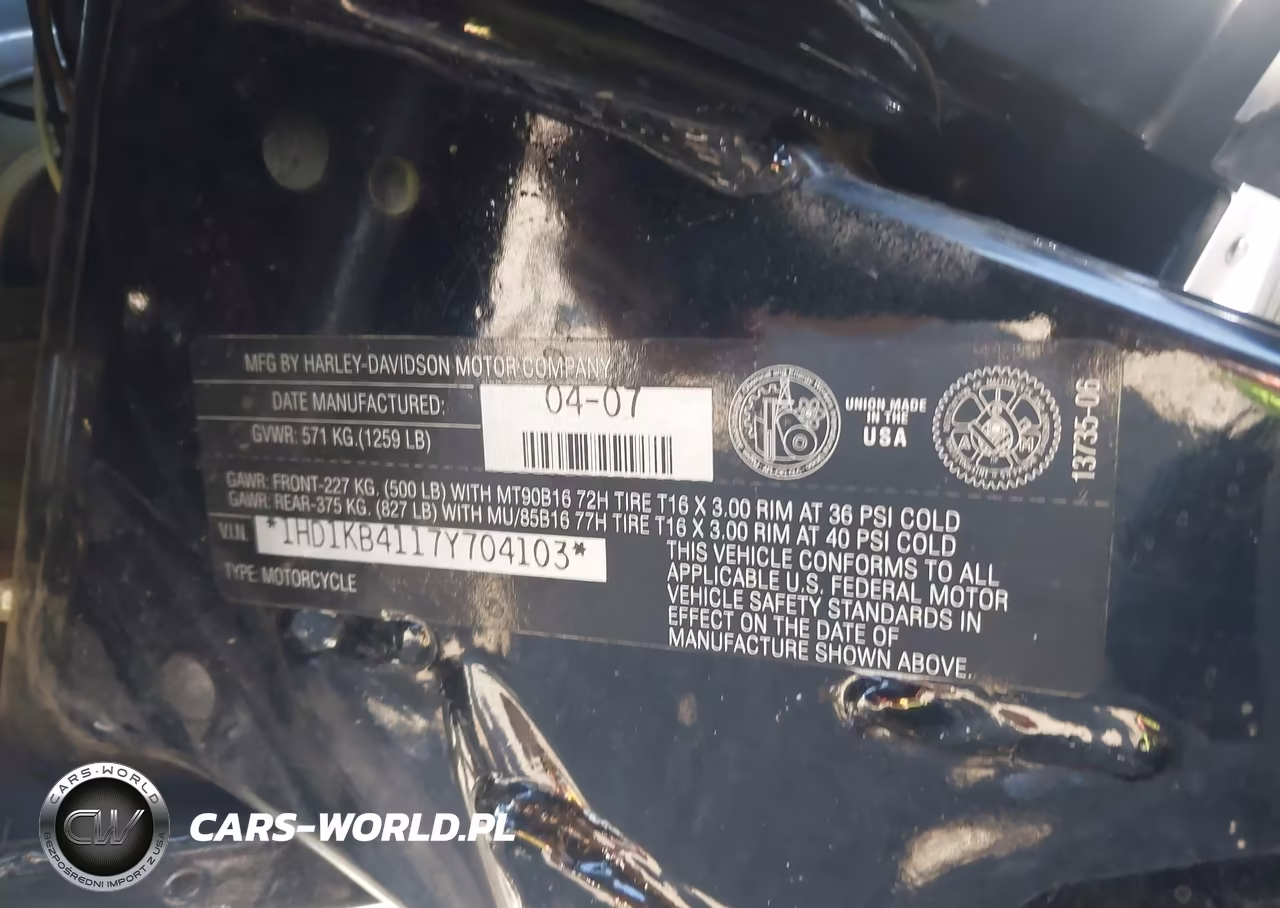 2007 Harley-Davidson Flhx VIN:1HD1KB4117Y704103 - 10