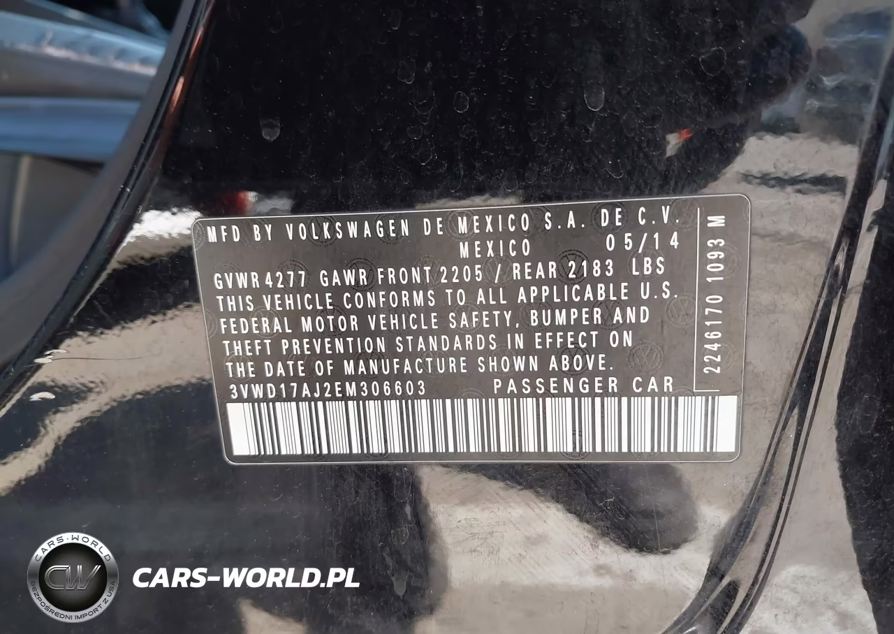 2014 Volkswagen Jetta 1.8T Se VIN:3VWD17AJ2EM306603 - 9