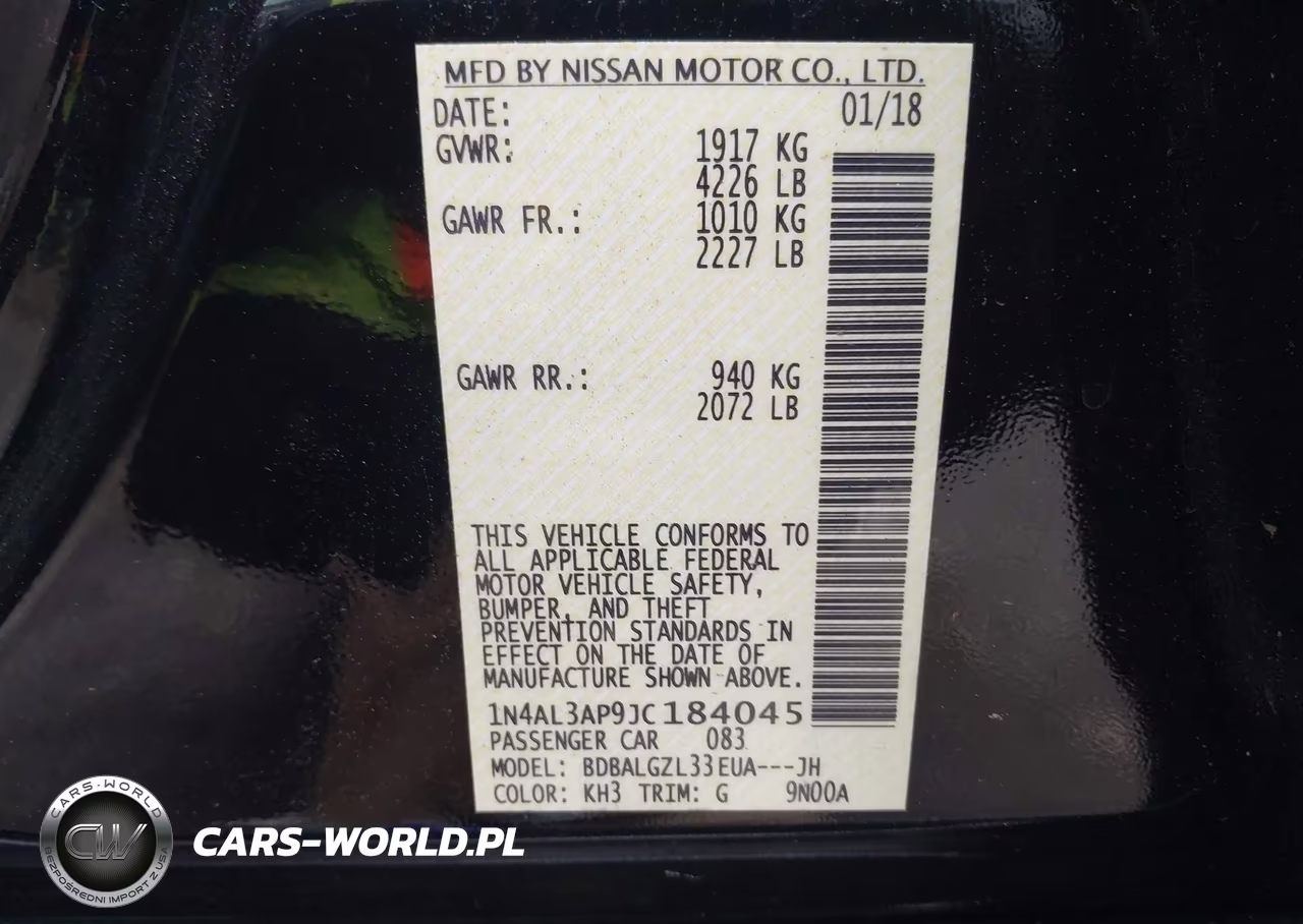 2018 Nissan Altima 2.5 S VIN:1N4AL3AP9JC184045 - 9
