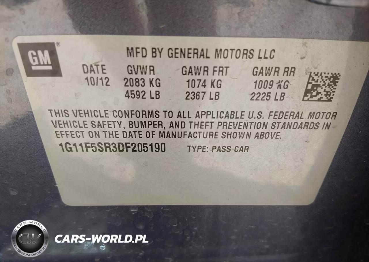 2013 Chevrolet Malibu Eco Premium Audio VIN:1G11F5SR3DF205190 - 9